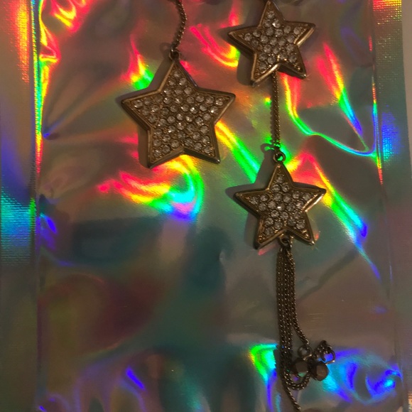 Crystal rhinestone star Betsey John vTg earrings